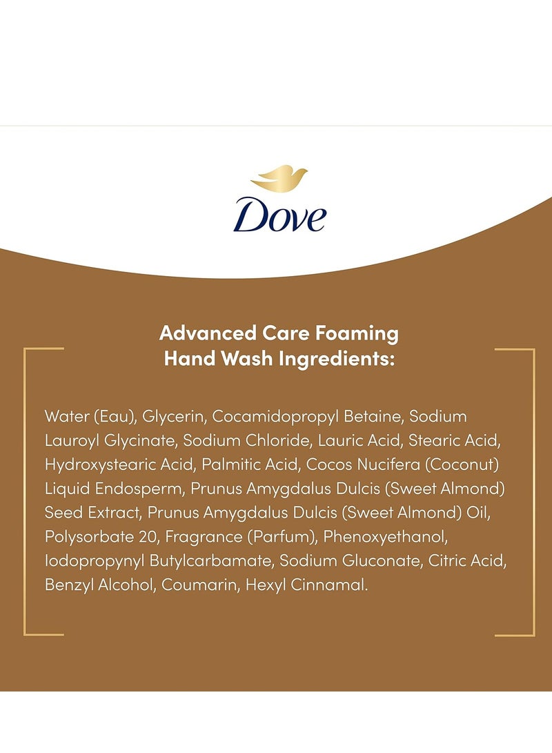 Dove Foaming Hand Wash Coconut & Almond Milk Pack of 4 Protects Skin from Dryness, More Moisturizers than the Leading Ordinary Hand Soap, 10.1 oz