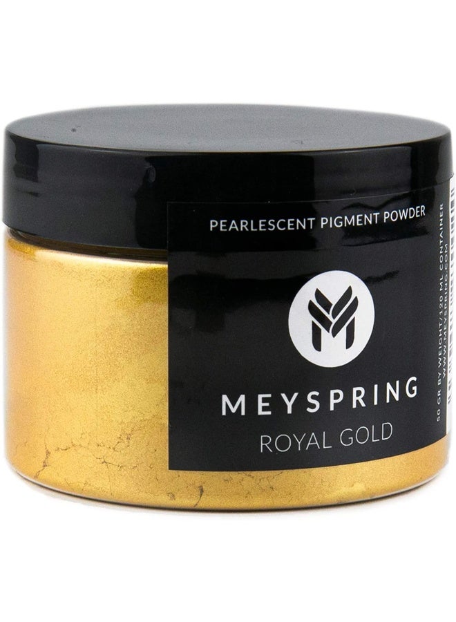 Royal Gold Mica Powder For Epoxy Resin - Kintsugi Gold - Epoxy Resin Pigment - Great Resin Color For Kintsugi Repair Kit And Metallic Epoxy - Resin Art Supplies - Cosmetic Grade Mica Powder