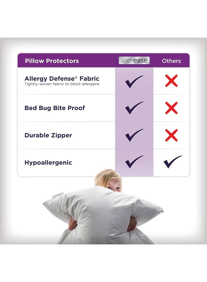 Allerease Ultimate Pillow Protector, King – 4 Pack