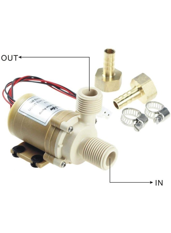 BYT-7A006 DC 12V Solar Hot Water Heater Circulation Pump Low Noise 3M Discharge Head 2.1GPM