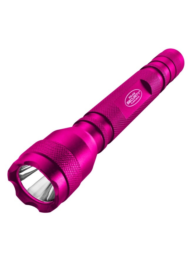 Police Security  Maiden Ultra Bright Womens Flashlight Pink - Cree Led - 140 Lumens - 120 Meter Beam Distance - Lightweight Small And Compact - Water Resistant