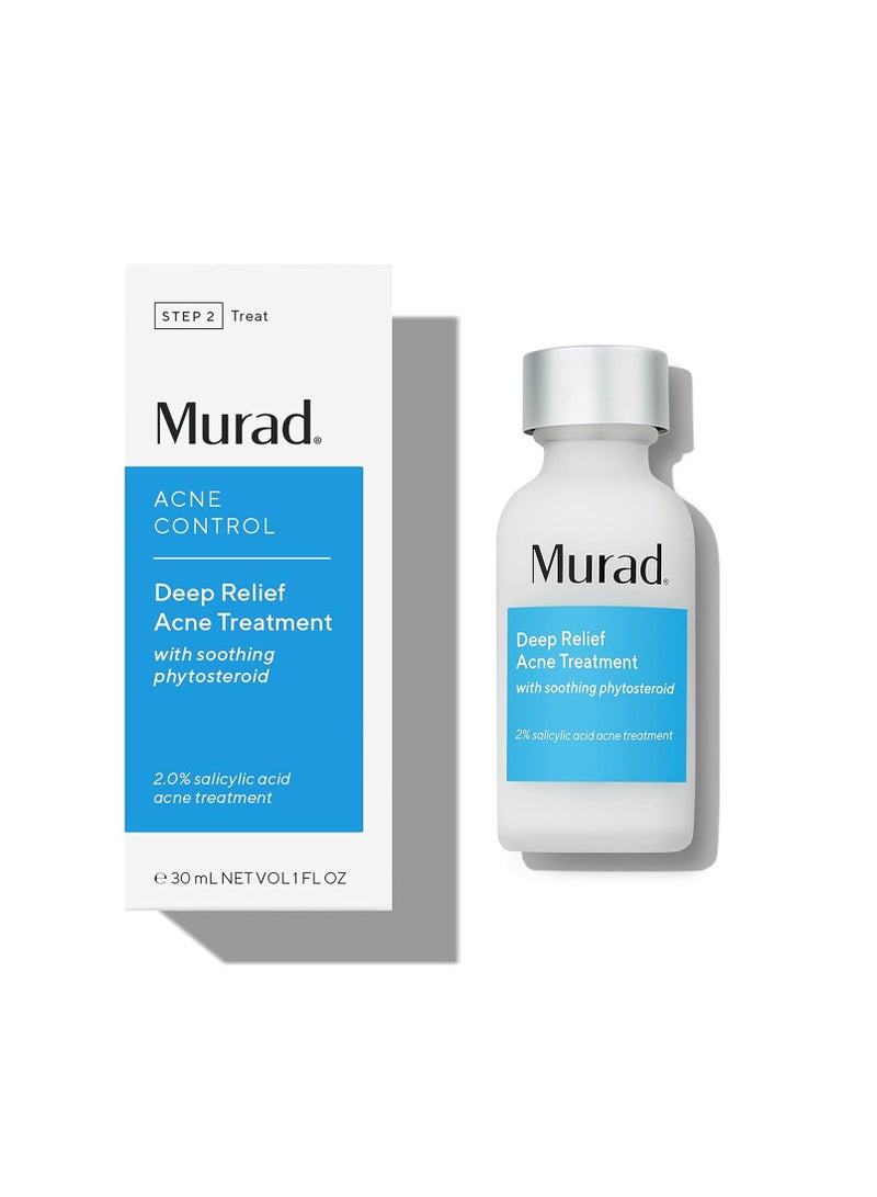 Murad Deep Relief Acne Treatment - Acne Control Max Strength 2% Salicylic Acid, Healing Treatment for Deep, Uncomfortable Cystic Acne, 1 Fl Oz