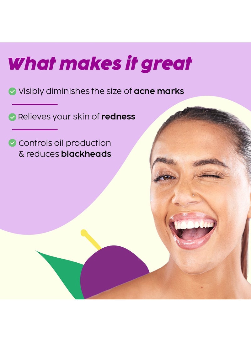 10% Niacinamide Face Serum for Acne Marks, Blemishes, Oil Control - Skin Clarifying Jamun Serum for Men And Women with Acne-Prone Skin - 30ml