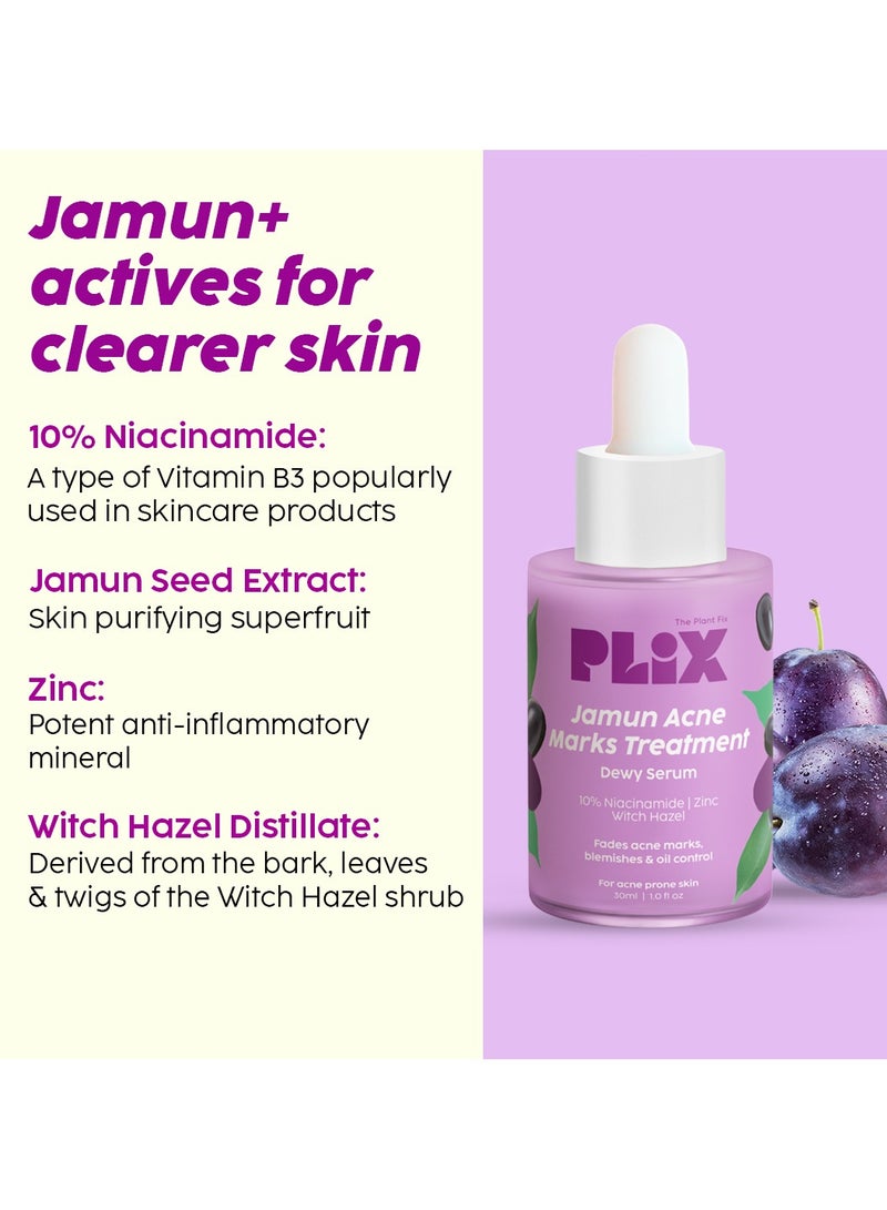 Jamun Face Wash 2% Salicylic Acid Serum With Smoothie Moisturizer Combo Detoxifies Skin, Reduces Active Acne, Fades Blemishes For All Skin Types