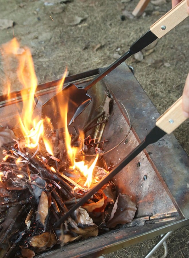 Outdoor BBQ equipment fire shovel fire hook fire tongs three-piece set, BBQ tools