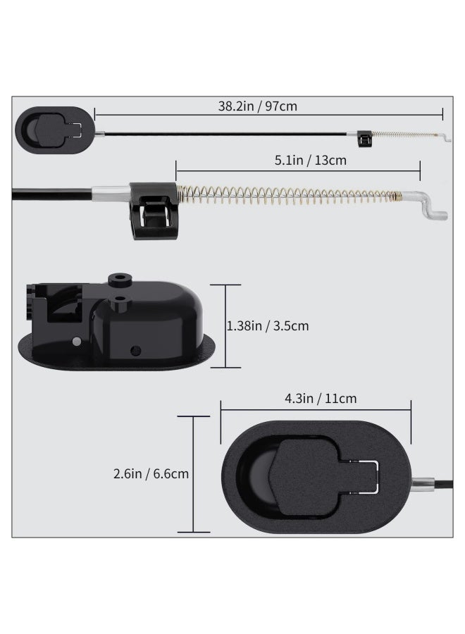 Recliner Replacement Parts Mechanism 2-Kits  Durable Recliner Repair Set Include Pull Cable And Plastic Release Handle Compatible With Ashley Lazyboy And Most Furniture Of Chair Sofa Couch