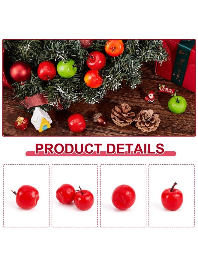 30Pcs 3 Styles Realistic Fake Fruit Artificial Lifelike Mix Apple Mini Artificial Apple Fake Fruit Simulation Foam Apple For Home Kitchen Photography Party Decoration