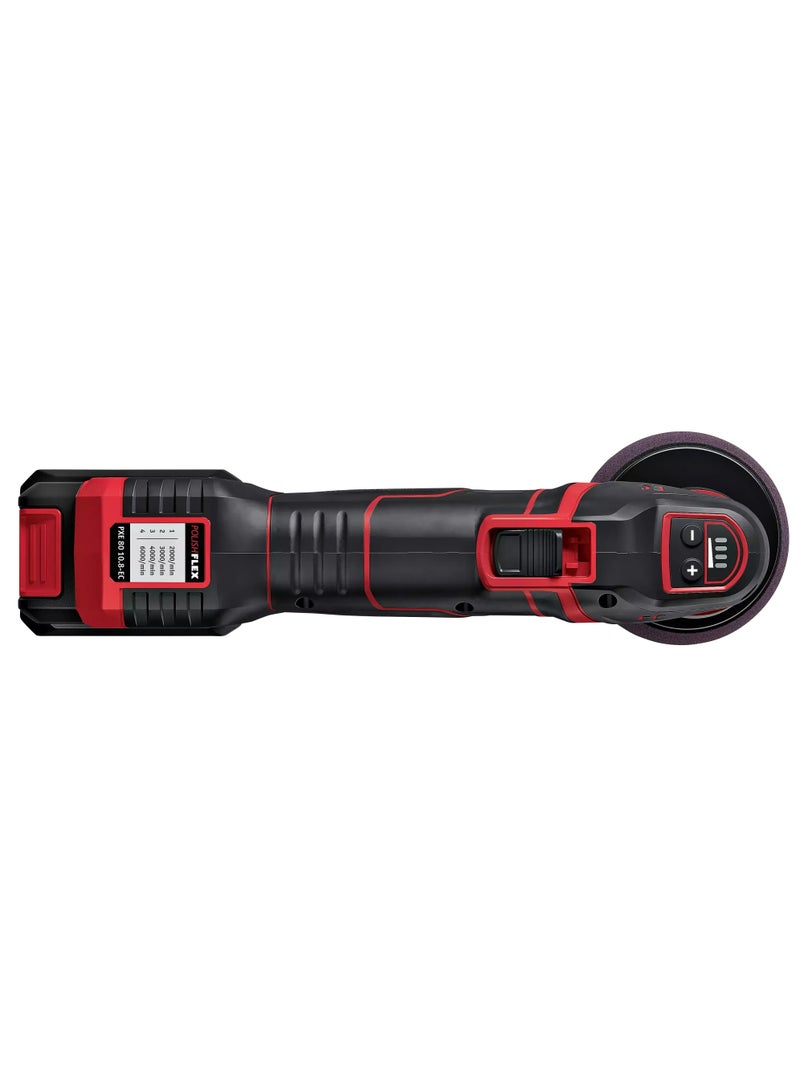 The Smart Cordless Rotary and Random Orbital Free-running Polisher Set, 10.8 V with 2×5.0 Ah Battery, Rapid Charger & Carrying Case