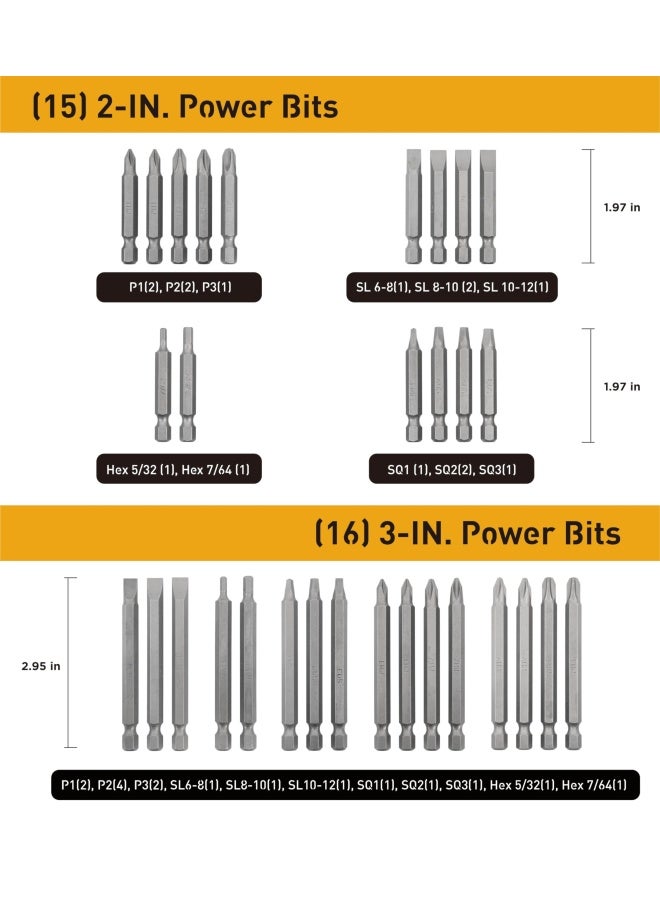 Jackson Palmer  218 Piece Ultimate Screwdriver Bit Set High Grade Carbon Steel Includes Hard-to-Find Security Bits