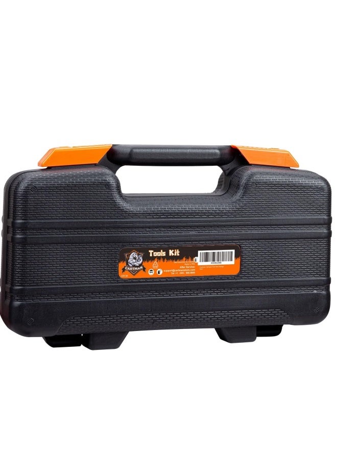 CARTMAN Orange 39-Piece Tool Set - General Household Hand Tool Kit with Plastic Toolbox Storage Case