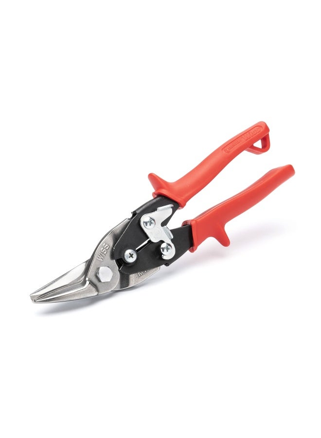 Wiss M1R 248Mm 9 3 4 Inch Metalmaster Compound Action Aviation Snips Cuts Straight To Left Red