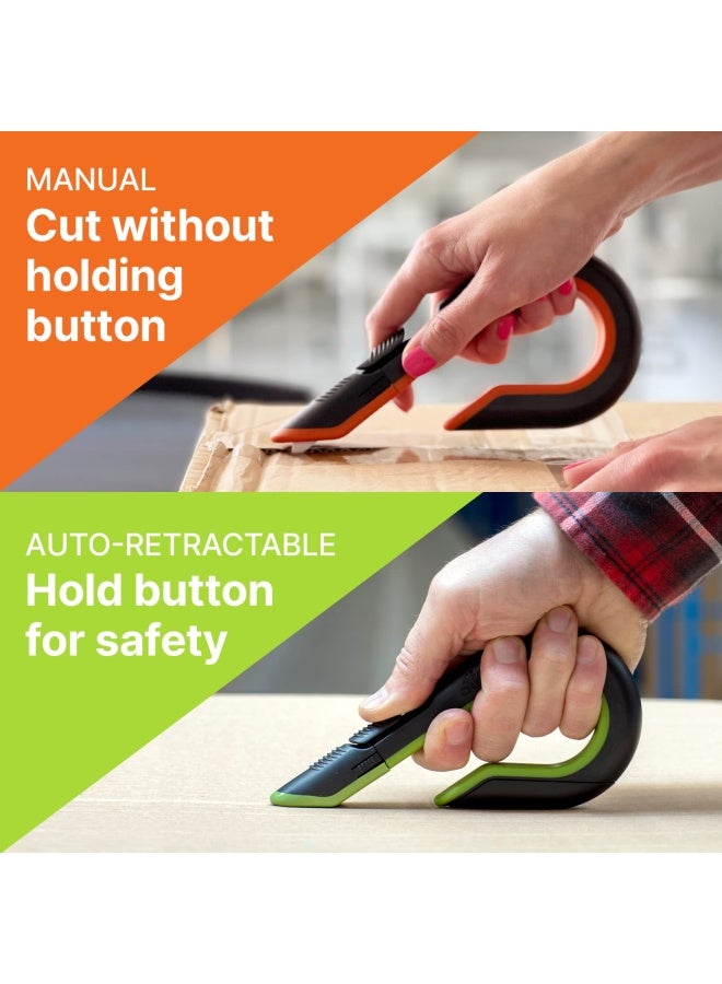 Slice 10400 400 Sicherheits Kartonmesser Safety Cutter Keramik Sicherheitsklinge Beidh Ndig Nutzbar Gummierte Oberfl Che Ergonomischer Hakenf Rmiger Griff