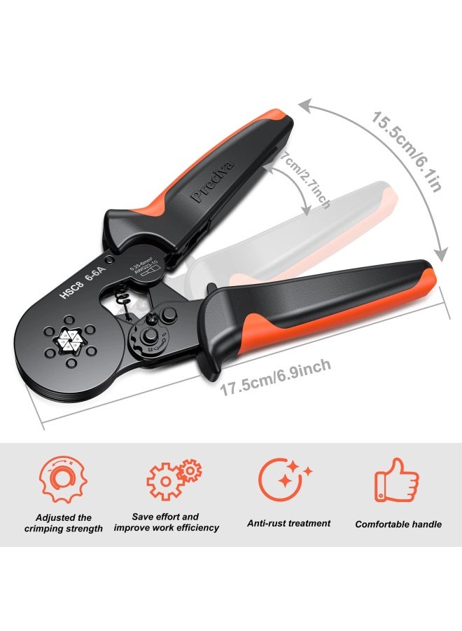 Ferrule Crimping Tool  Self-Adjusting Ratchet Hexagonal Wire Crimping Plier For Awg23-10 0.25-6.0Mm