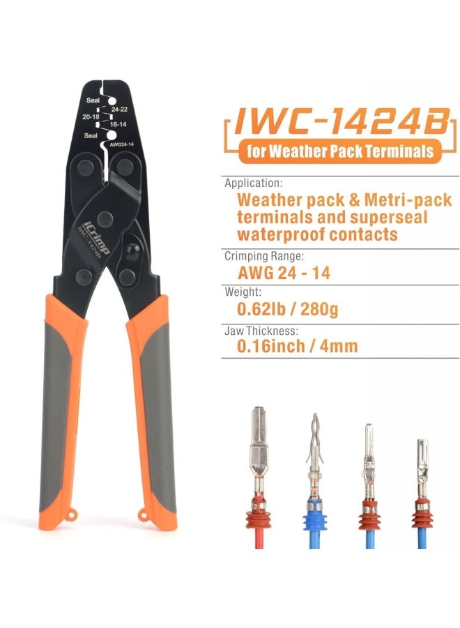 Iwiss Weather Pack Crimper Tools For Delphi Packard Weather Pack Or Metri-Pack Connectors