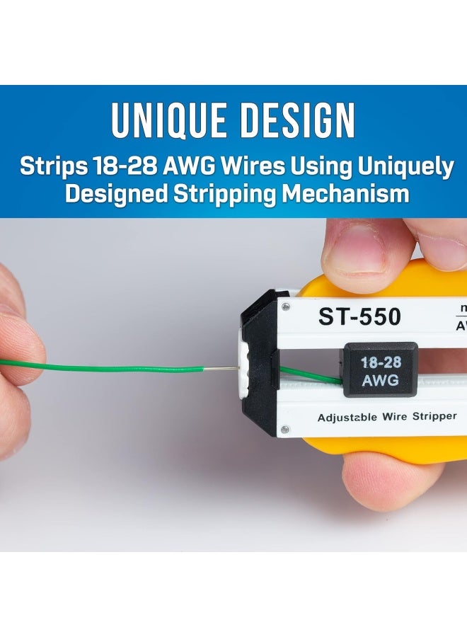 Jonard Tools St-550 Abs Adjustable Precision Wire Stripper, 18-28 Awg