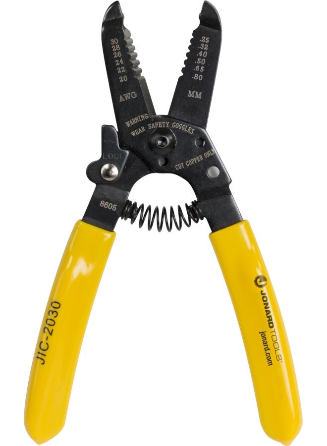 Jonard Jic-2030 20-30 Awg Wire Stripper And Cutter Black Oxide Finish 6-3 4 Length