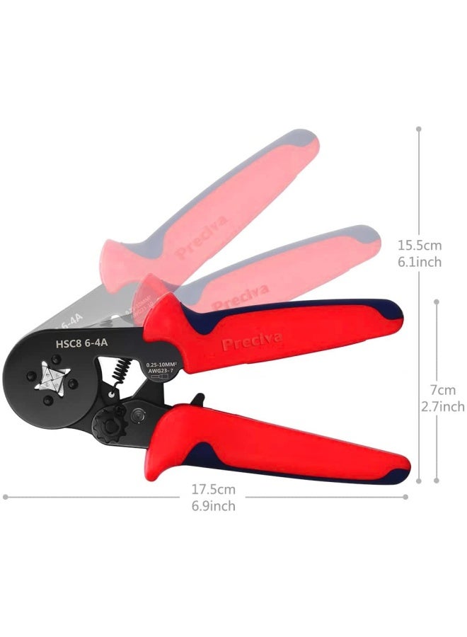 Ferrule Crimping Tool Kit  Awg23-7 Self-Adjustable Ratchet Wire Crimping Tool Kit Crimper Plier Set With 1200Pieces Wire Terminals Crimping Connectors Wire End Ferrules