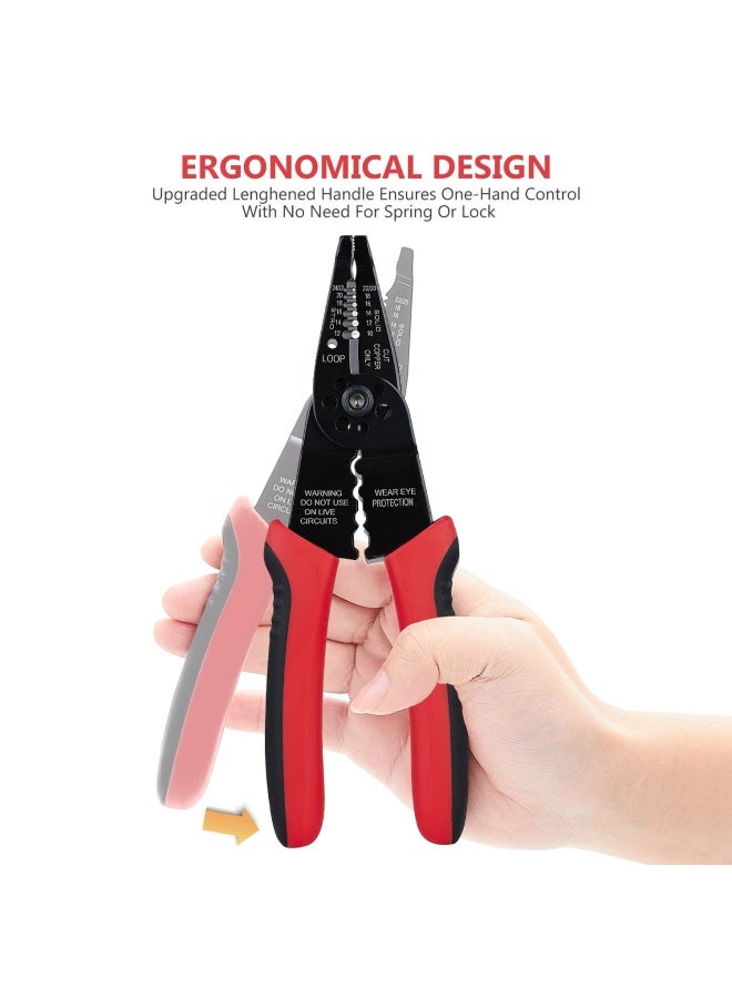 Wgge  Wg-015 Professional 8-Inch Wire Stripper Wire Crimping Tool Wire Cutter Wire Crimper Cable Stripper Wiring Tools And Multi-Function Hand Tool.