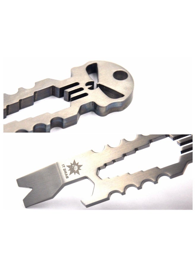 Titanium Punisher Bottle Opener Pocket Pry Bar Multi Key Chain Tool