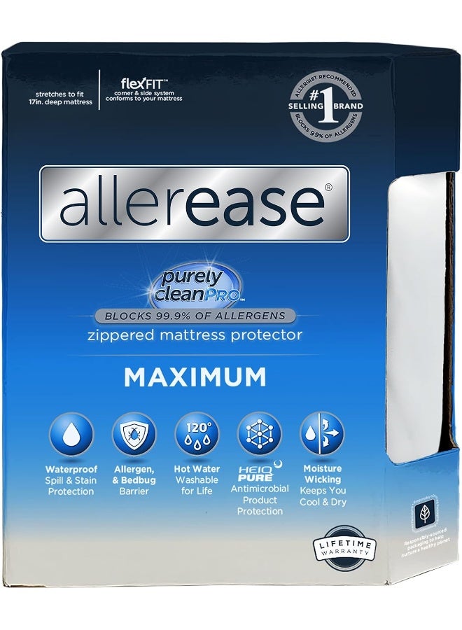 Aller-Ease Maximum Allergy Mattress Protector, Queen