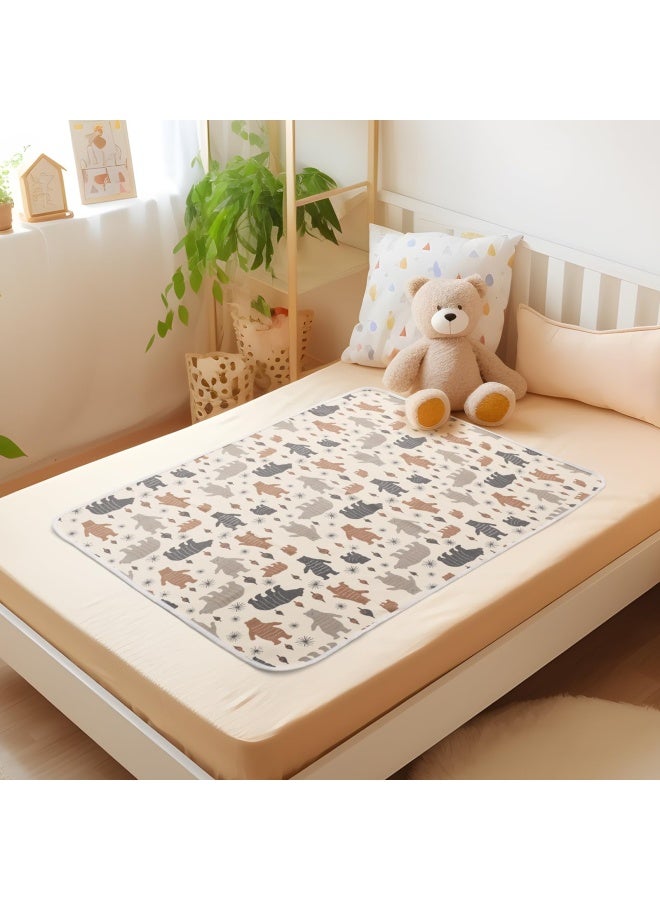Baby Waterproof Bed Pad Washable Mattress Pad Reusable Underpads Bed Wetting Incontinence Cover For Baby Toddler Children And Adults