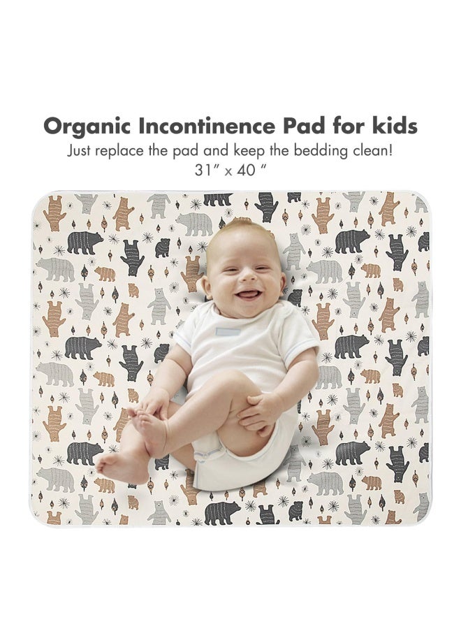 Baby Waterproof Bed Pad Washable Mattress Pad Reusable Underpads Bed Wetting Incontinence Cover For Baby Toddler Children And Adults