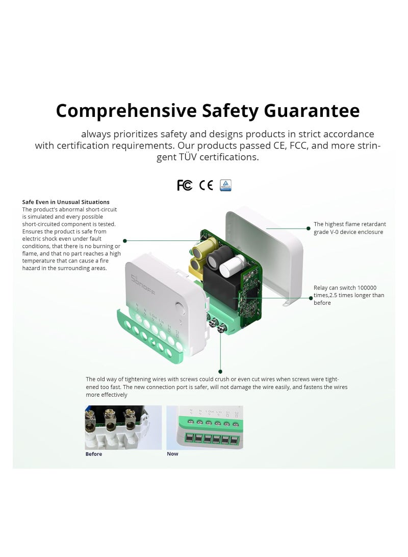 Mini Smart Switch Universal Diy Module for Smart Home Automation Solution, Compatible with Alexa And Google Home Assistant, App Control and Multi-Device Management, Fit for Zigbee Devices