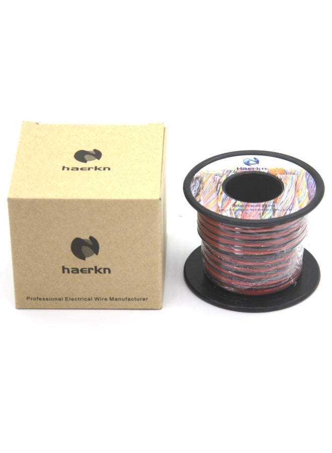 Haerkn 18 Awg Silicone Electrical Wire 2 Conductor Parallel Wire Line 60Ft Black 30Ft Red 30Ft 18 Gauge Soft And Flexible Hook Up Oxygen Free Strands Tinned Copper Wire