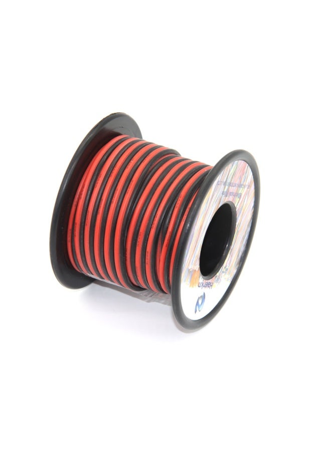 Haerkn 18 Awg Silicone Electrical Wire 2 Conductor Parallel Wire Line 60Ft Black 30Ft Red 30Ft 18 Gauge Soft And Flexible Hook Up Oxygen Free Strands Tinned Copper Wire