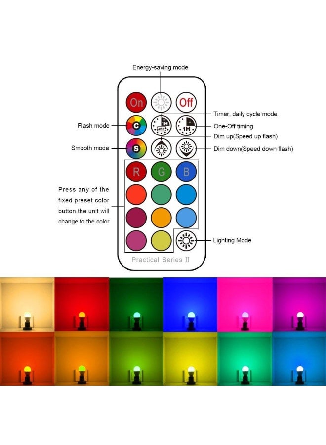 iLC GU10 LED Light Bulbs Colour Changing 12 Colors 5W Dimmable Warm White 2700K RGB LED Spot Light Bulb with Remote Control  40 Watt Equivalent  Pack of 8