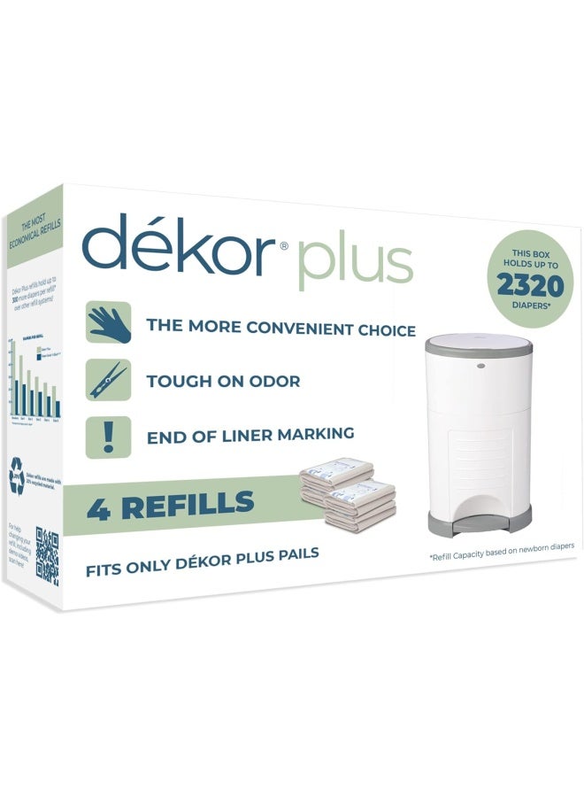 Dekor Plus Diaper Pail Refills 4 Count 2-22302