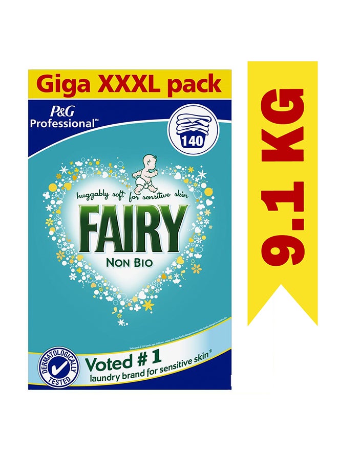 Non Bio Laundry detergent washing powder giga pack, 140 washes Blue 9.1kg