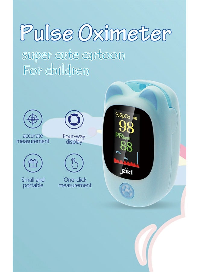 JZIKI Children's Pulse Oximeter - Fingertip Blood Oxygen Monitor,Green