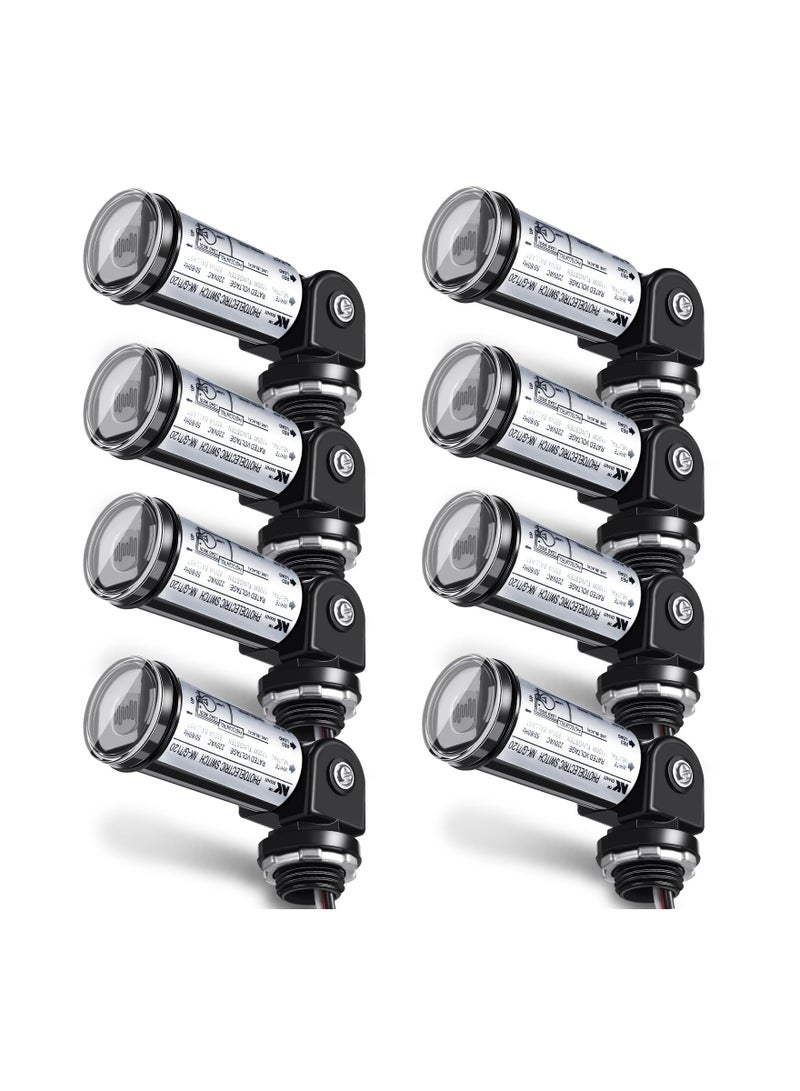 4 Pieces Dusk to Dawn Outdoor Lighting Sensor,  (120V) Photocell Sensor Switch Automatic Outdoor Light Sensor Switch Dusk to Dawn Photocell Switch Photocell Sensor Lighting Timer for Wall Porch Light
