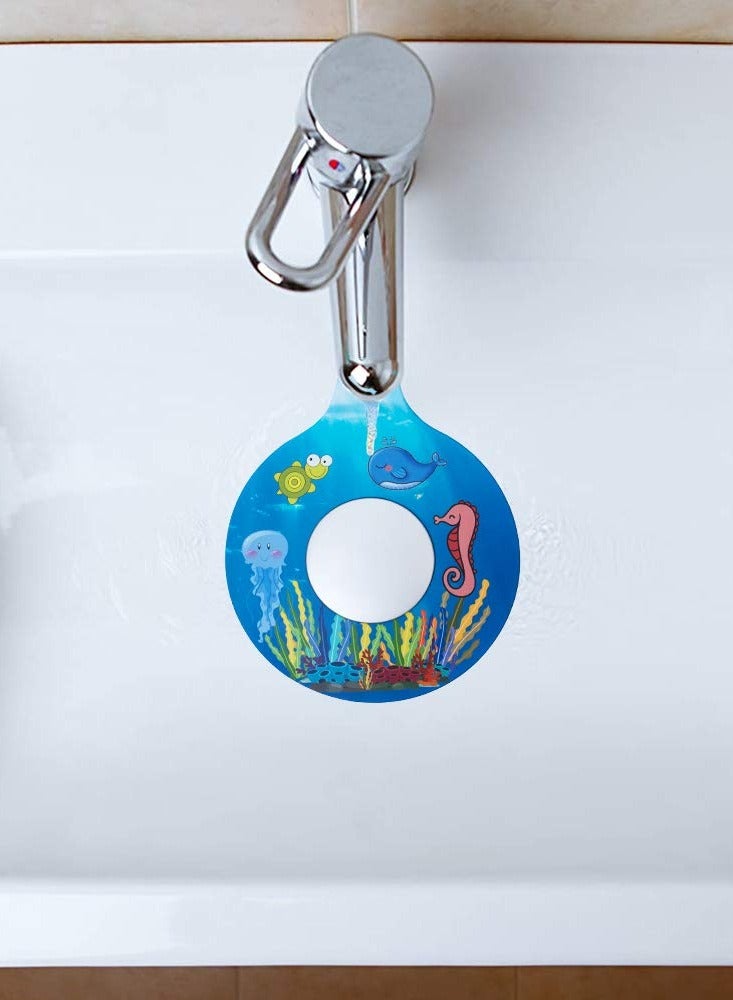 Bathtub Drain Stopper, Tub Stopper, Silicone Tub Stopper Plug, Universal Bath Drain Cover, Beautiful Coral Reef Illustration, for Kitchen Bathroom Accessories and Laundry