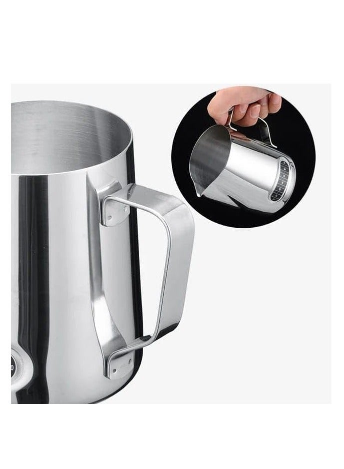 Liying 900ml Milk Frother Stainless Steel Jug with temprature lable Steaming Pitcher for Milk, Coffee, Cappuccino, Latte……