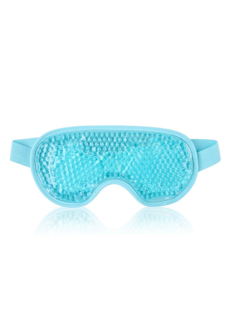 NEWGO Cooling Eye Mask Eye Ice Pack Cold Eye Mask for Puffy Eyes, Post Eye Surgery, Tired Eyes, Reusable Gel Eye Mask for Dark Circles, Migraines, Stress Relief, Itchy Eyes - Blue