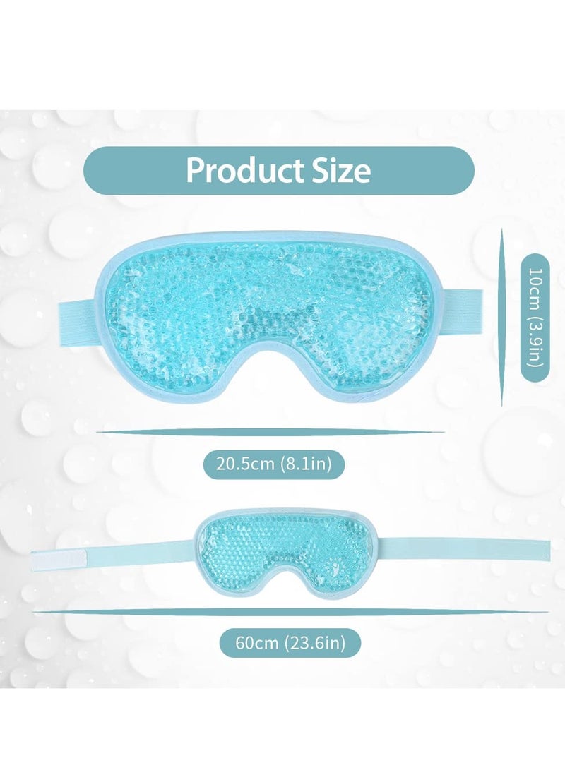NEWGO Cooling Eye Mask Eye Ice Pack Cold Eye Mask for Puffy Eyes, Post Eye Surgery, Tired Eyes, Reusable Gel Eye Mask for Dark Circles, Migraines, Stress Relief, Itchy Eyes - Blue