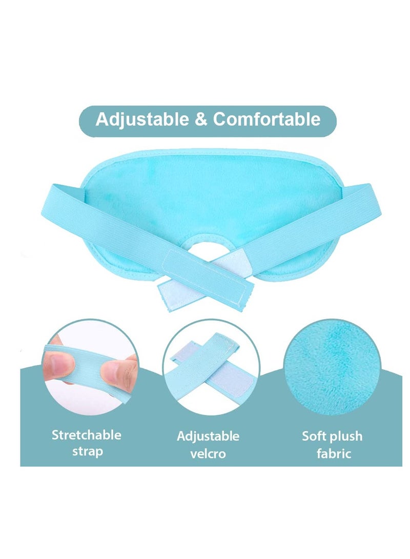NEWGO Cooling Eye Mask Eye Ice Pack Cold Eye Mask for Puffy Eyes, Post Eye Surgery, Tired Eyes, Reusable Gel Eye Mask for Dark Circles, Migraines, Stress Relief, Itchy Eyes - Blue