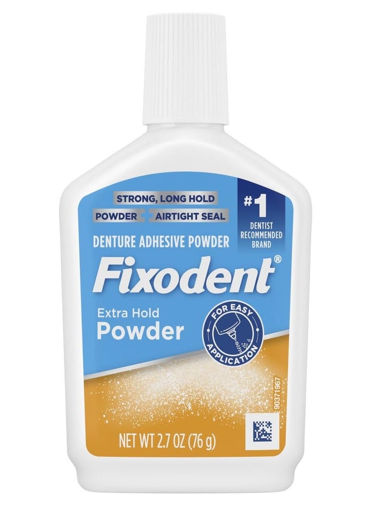 Fixodent Extra Hold Denture Adhesive Powder, 2.7 Ounce (Pack of 4)