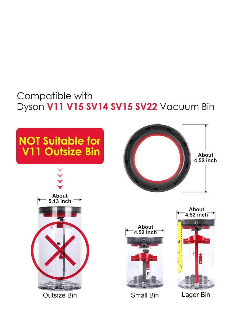 Dust Bin Top Fixed Sealing Ring Replacement for Dyson V11 V15 SV14 SV15 SV22 Vacuum Cleaner Dust Bucket/Dirt Cup Replacement Parts, Vacuum Cleaner Repair Accessories