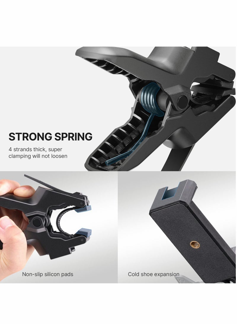 Jaws Flex Clamp Gooseneck Mount for GoPro Hero 11/10/9/8/7/6/5/4, Compatible with Session, Arlo Pro & DJI Osmo Action Cameras