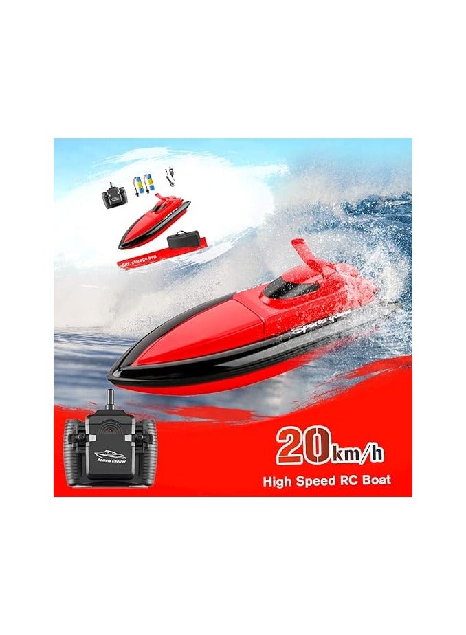 Goolsky Remote Control RC Boat - 2.4G 20km/h High-Speed Racing Boat, 150m Range, Water-Resistant, Rechargeable Battery, Perfect RC Toy Gift for Kids & Adults, Boys & Girls