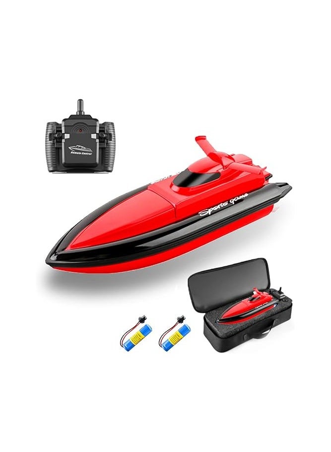 Goolsky Remote Control RC Boat - 2.4G 20km/h High-Speed Racing Boat, 150m Range, Water-Resistant, Rechargeable Battery, Perfect RC Toy Gift for Kids & Adults, Boys & Girls