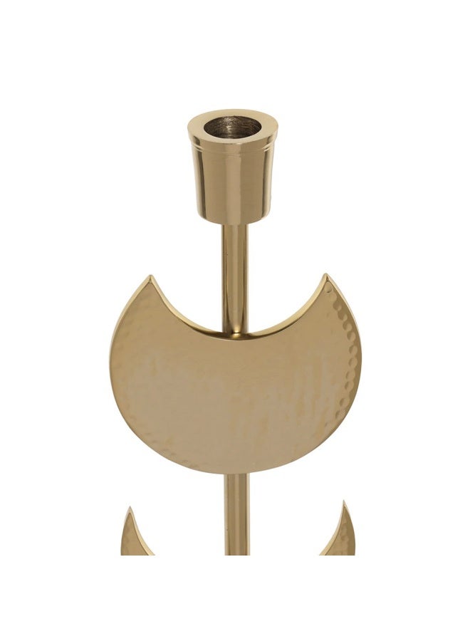 Moon Candle Holder, Gold - 14X62.85 Cm