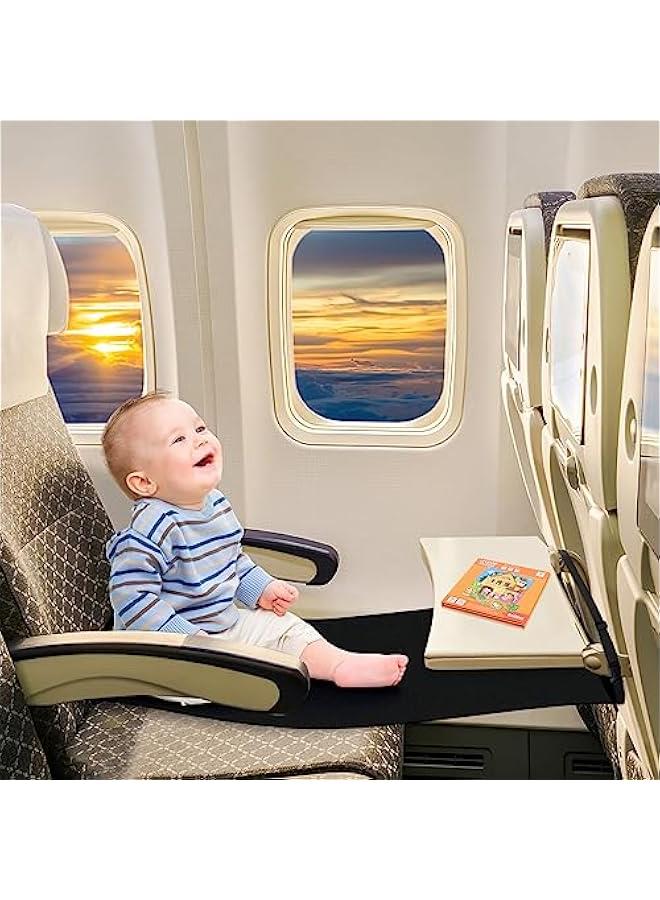 Toddler Airplane Bed, Portable Kids Airplane Bed, Airplane Bed for Toddler with Magnetic Folding Puzzle, Baby Airplane Bed is A Must-Have Airplane Crib for Air Travel Airplane Bed Footrest