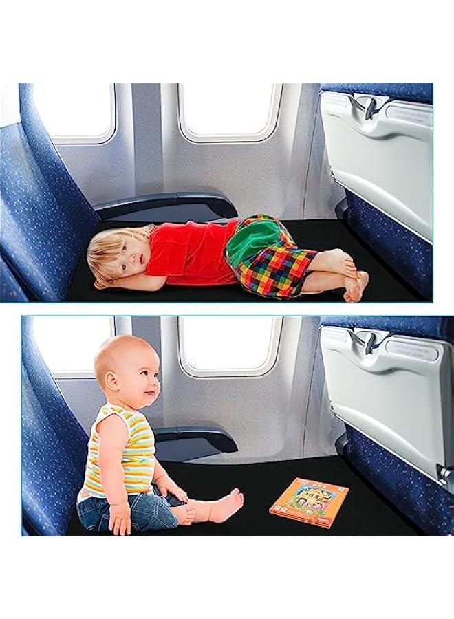 Toddler Airplane Bed, Portable Kids Airplane Bed, Airplane Bed for Toddler with Magnetic Folding Puzzle, Baby Airplane Bed is A Must-Have Airplane Crib for Air Travel Airplane Bed Footrest