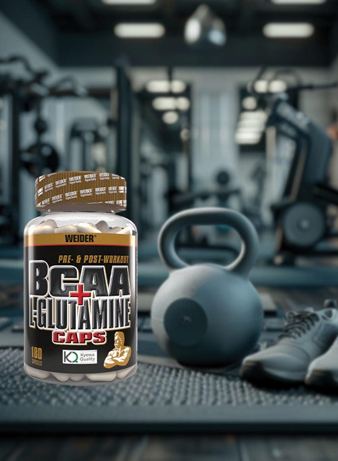BCAA + Glutamine, Recovery, Strength, Endurance, 180 Capsules