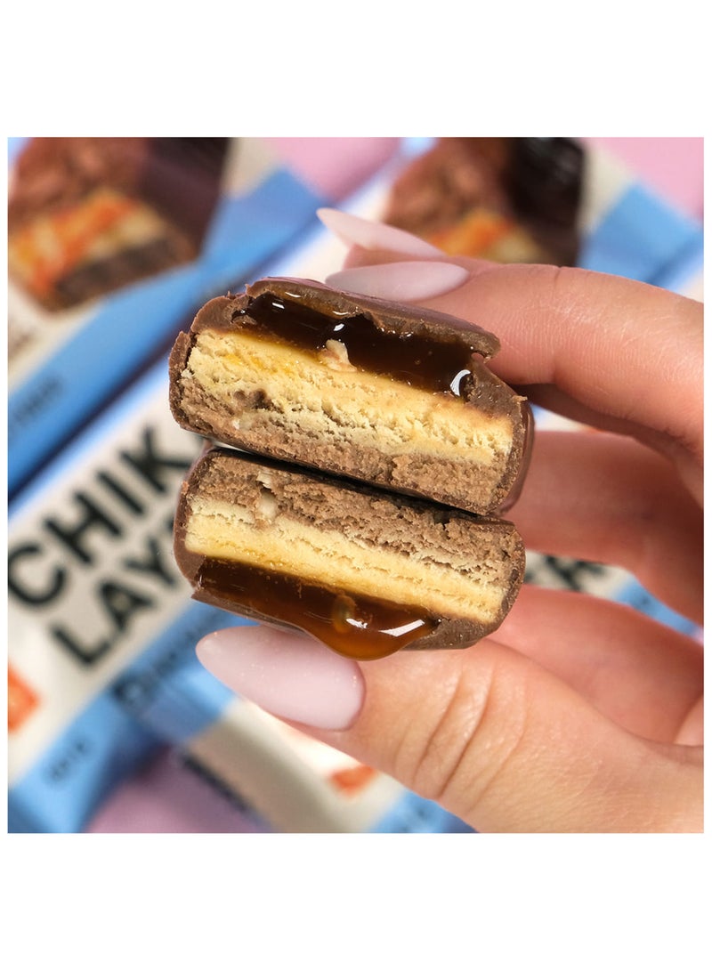 Layers Chocolate Protein Bar With Hazelnut And Caramel No Sugar Added 12x60g