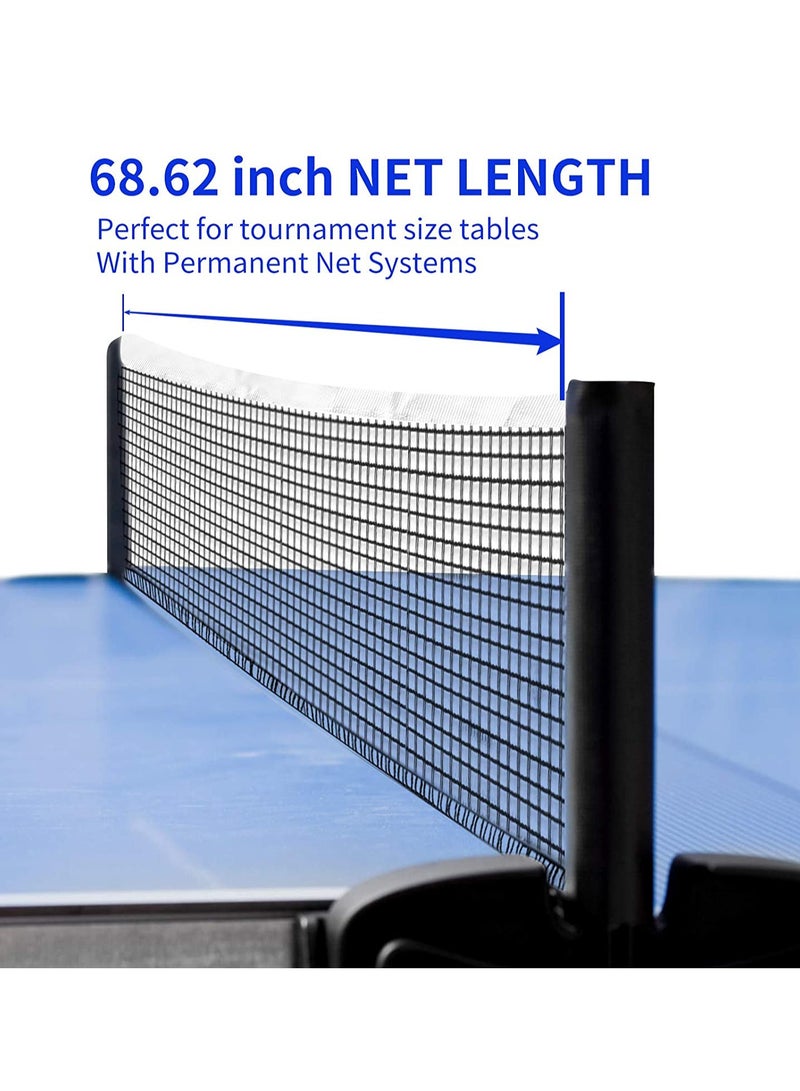 2pcs 70.8 inches Table Tennis Replacement Net，Heavy Duty String Tension Ping Pong Nets for IndoorOutdoor Table Tennis Nylon Net, for Any Table 60 to 72 InchBlack Color